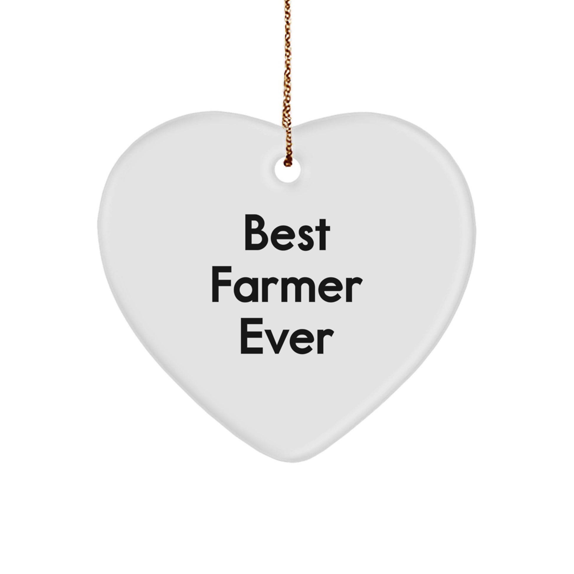 Best Farmer Ever Heart Ornament Gifts from Friends for Christmas Unique Farmer