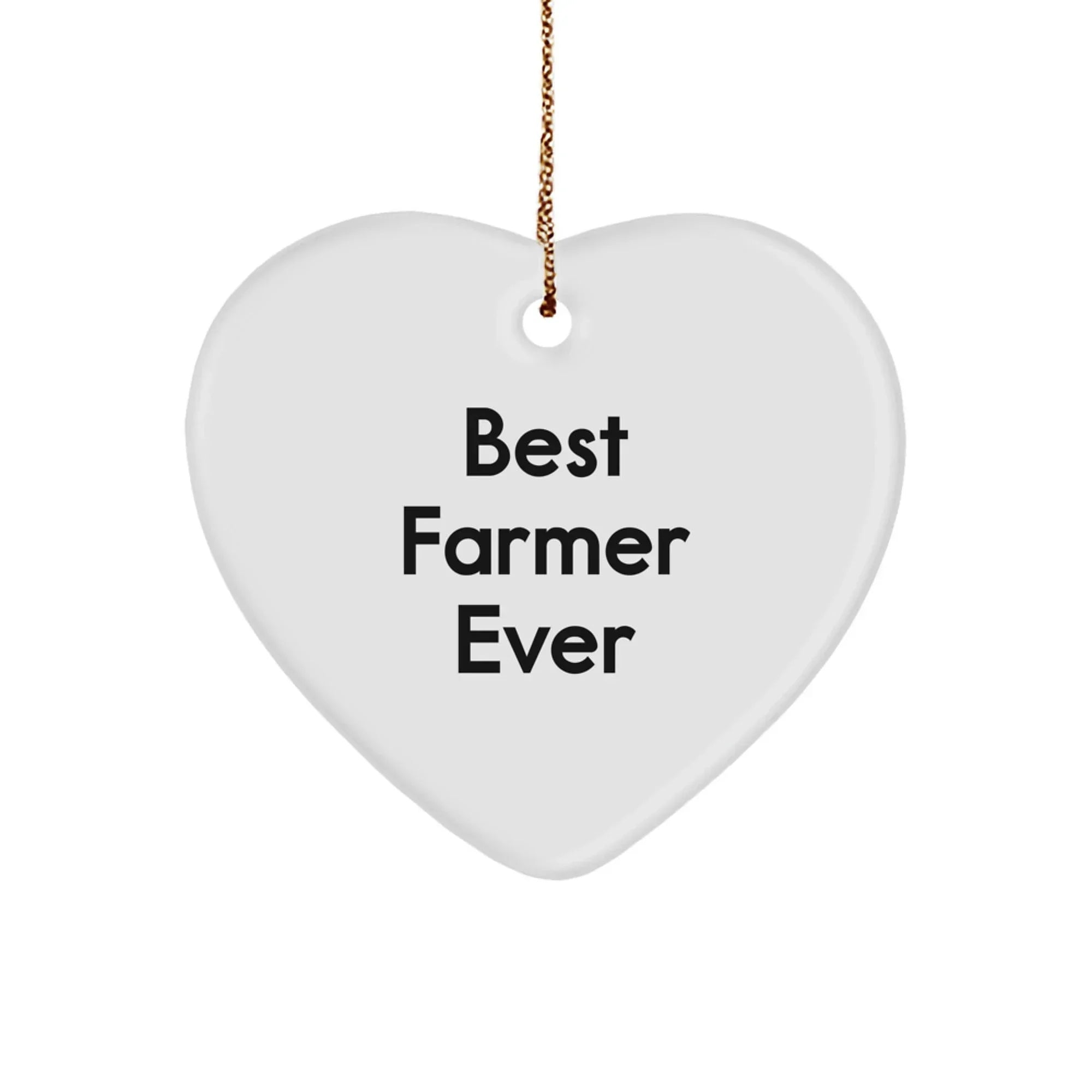 Best Farmer Ever Heart Ornament Gifts from Friends for Christmas Unique Farmer
