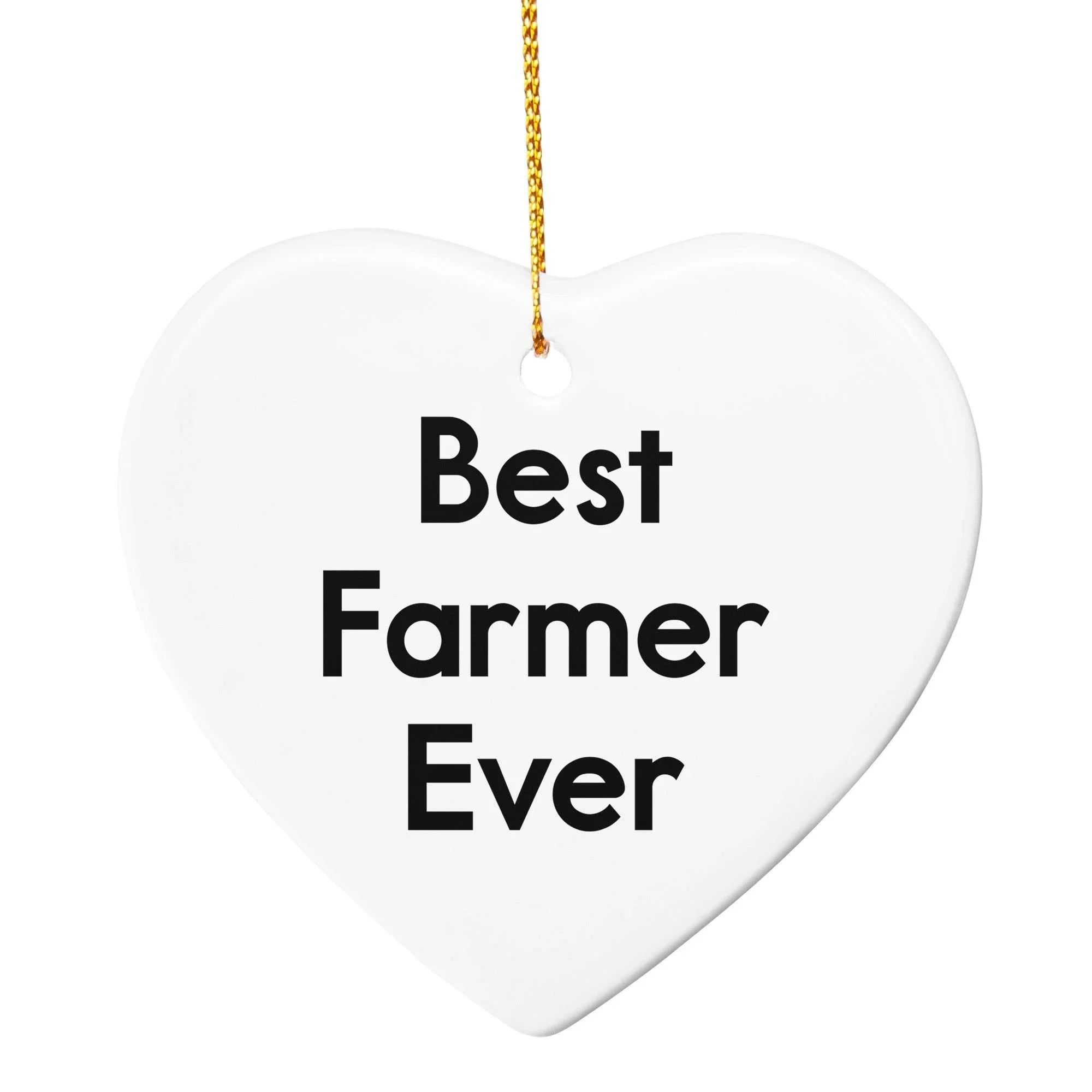 Best Farmer Ever Heart Ornament Gifts from Friends for Christmas Unique Farmer