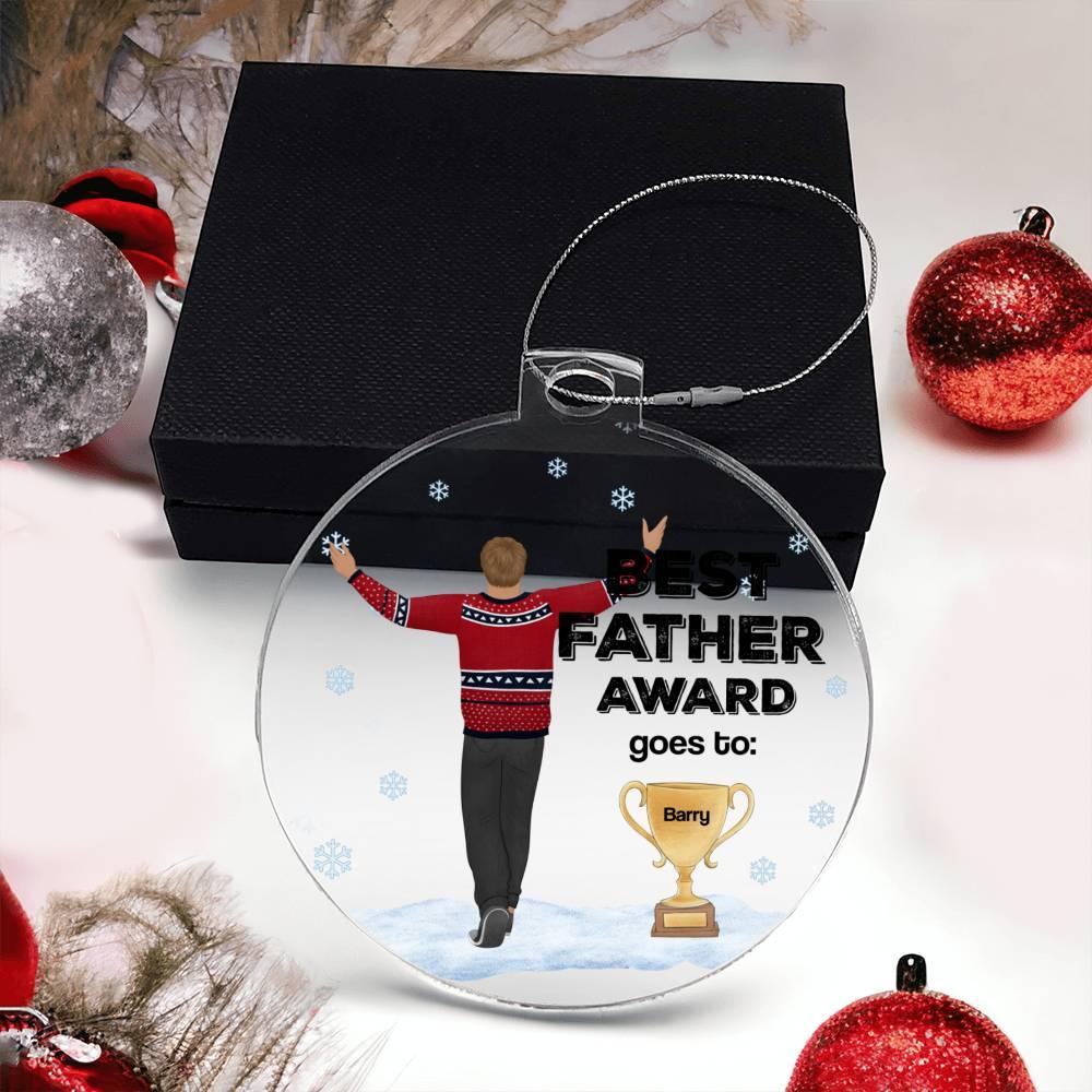 Best Father Personalized Acrylic Keepsake Ornament