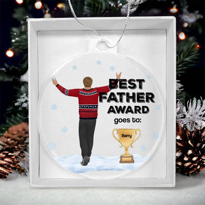 Best Father Personalized Acrylic Keepsake Ornament