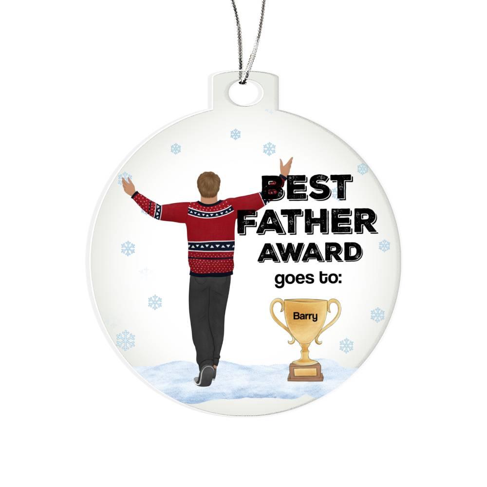 Best Father Personalized Acrylic Keepsake Ornament