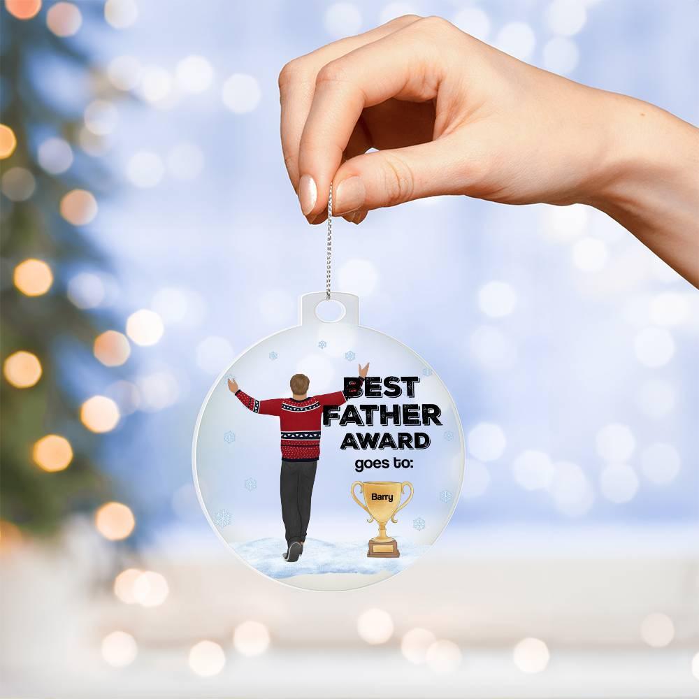 Best Father Personalized Acrylic Keepsake Ornament
