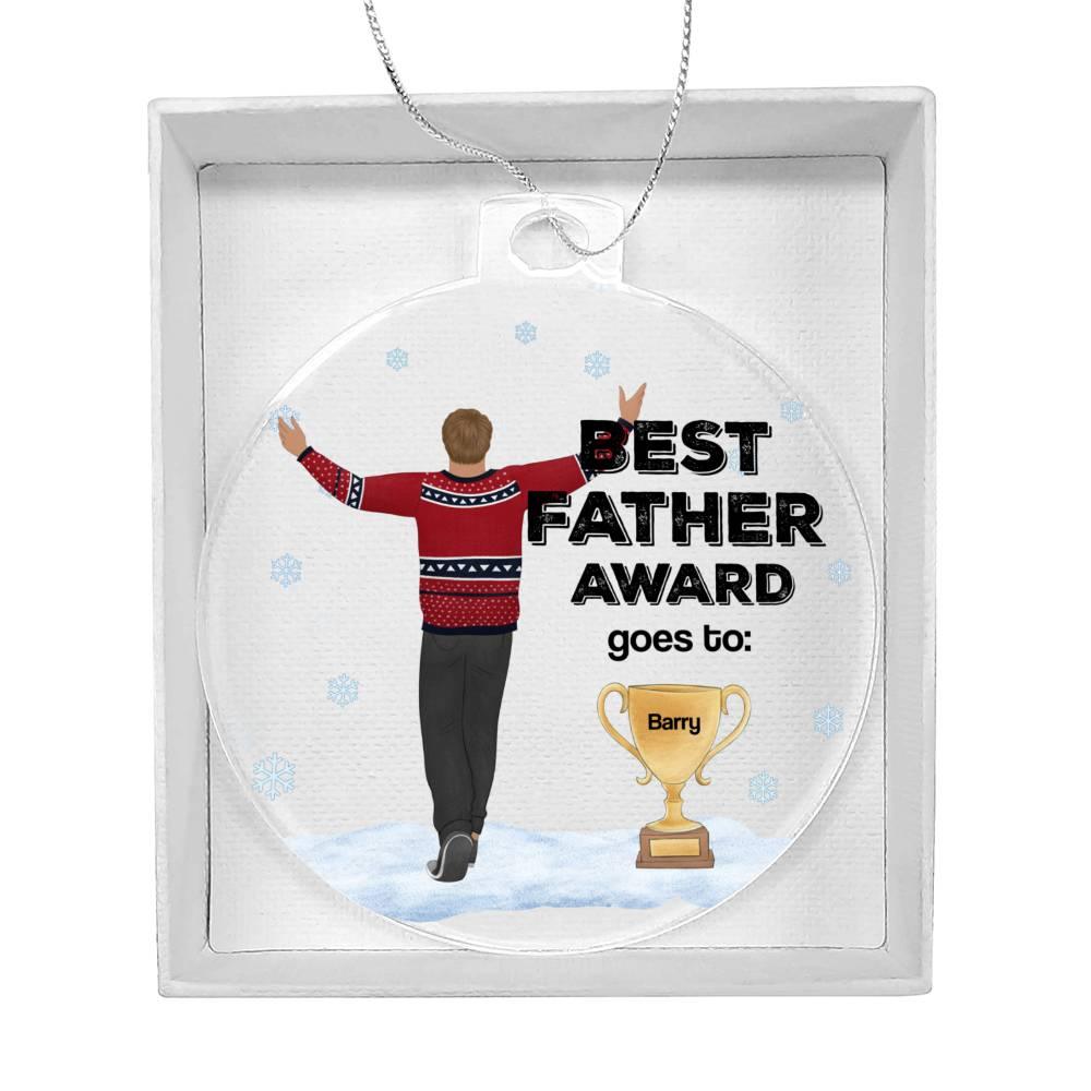 Best Father Personalized Acrylic Keepsake Ornament