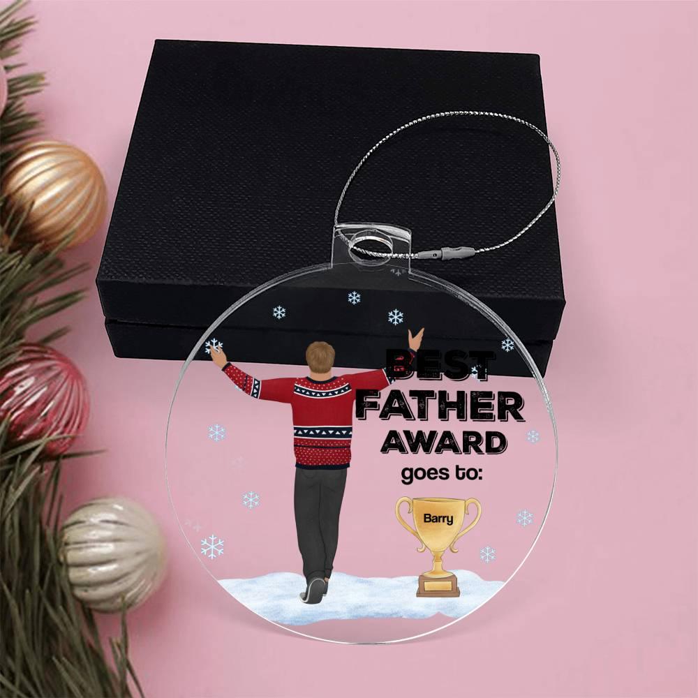 Best Father Personalized Acrylic Keepsake Ornament