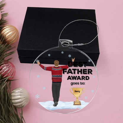 Best Father Personalized Acrylic Keepsake Ornament