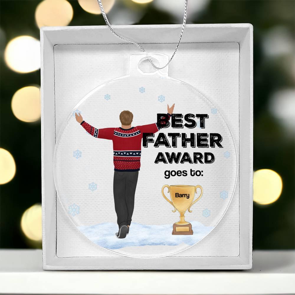 Best Father Personalized Acrylic Keepsake Ornament