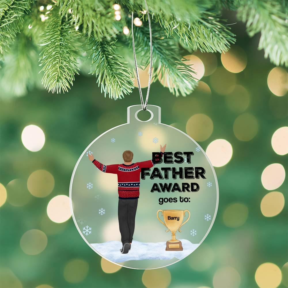 Best Father Personalized Acrylic Keepsake Ornament