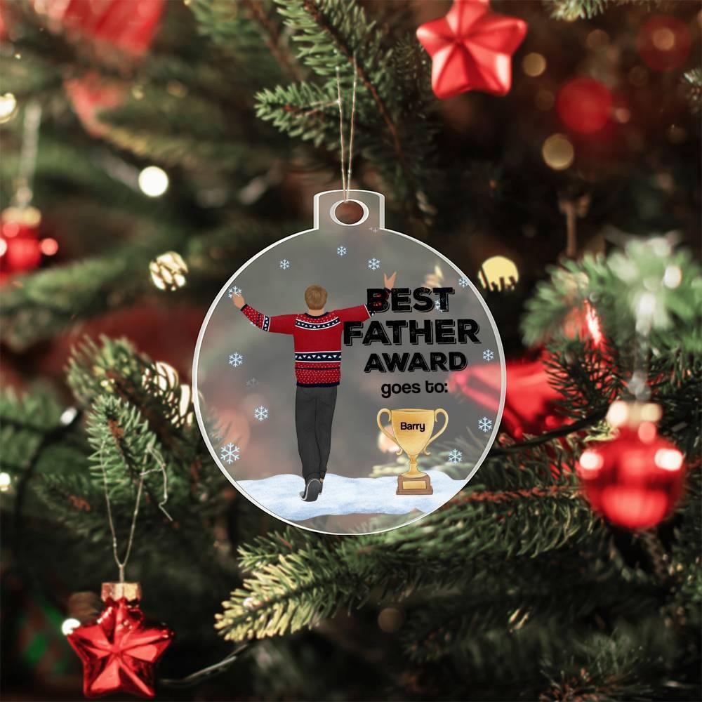 Best Father Personalized Acrylic Keepsake Ornament