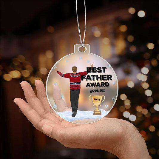 Best Father Personalized Acrylic Keepsake Ornament