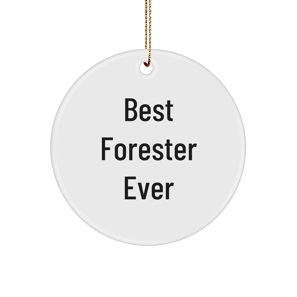 Best Forester Gifts Ever, Funny Forester Circle Ornament, Christmas Unique Gifts from Men to Friends