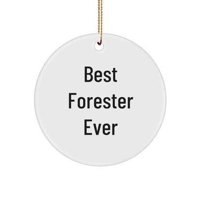 Best Forester Gifts Ever, Funny Forester Circle Ornament, Christmas Unique Gifts from Men to Friends
