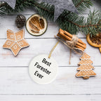Best Forester Gifts Ever, Funny Forester Circle Ornament, Christmas Unique Gifts from Men to Friends