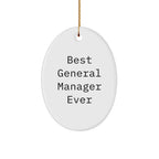 Best General Manager Ever Oval Ornament Gifts from Friends for Christmas