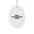 Best Hairdresser Ever Oval Christmas Tree Ornament