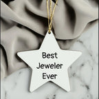 Best Jeweler Ever Star Ornament Gifts from Family to Friends, Christmas Unique Jeweler Gifts