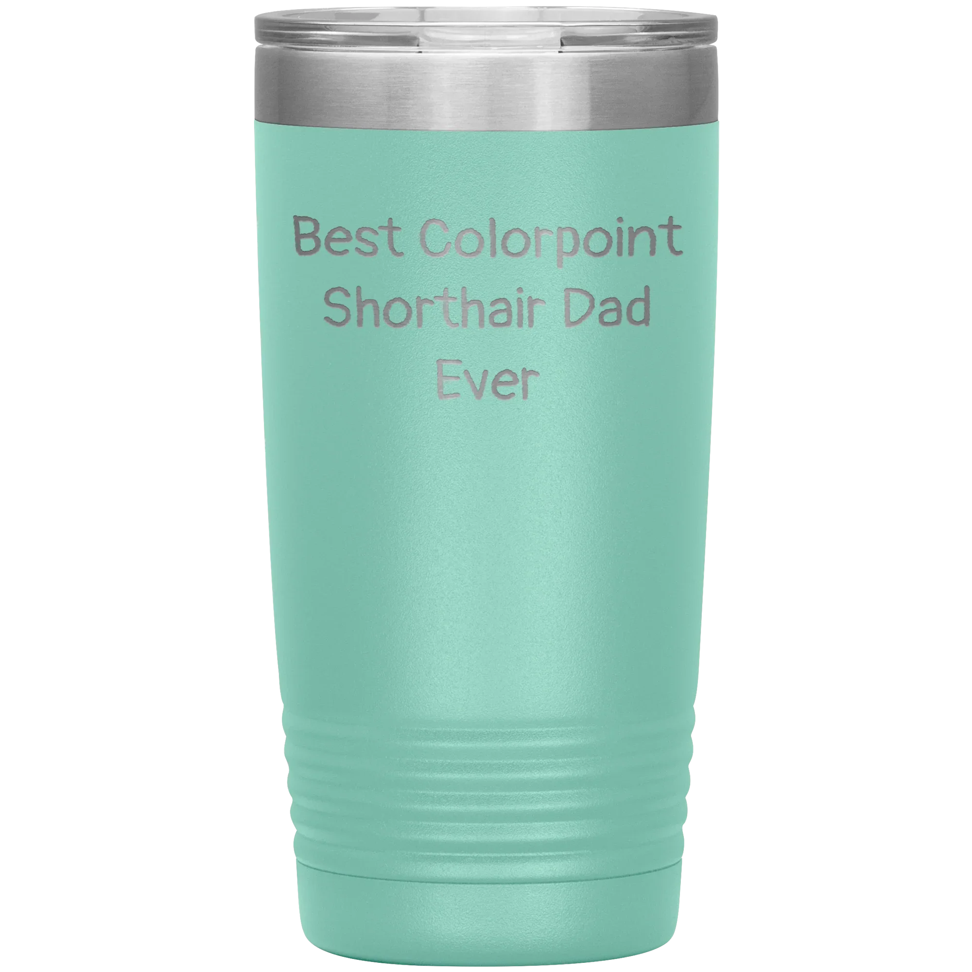 Best Colorpoint Shorthair Dad Ever - 20oz & 30oz Black Stainless Steel Insulated Tumbler - Vacuum Sealed Travel Mug with Lid - Funny Gift for Cat Dads, Pet Lovers