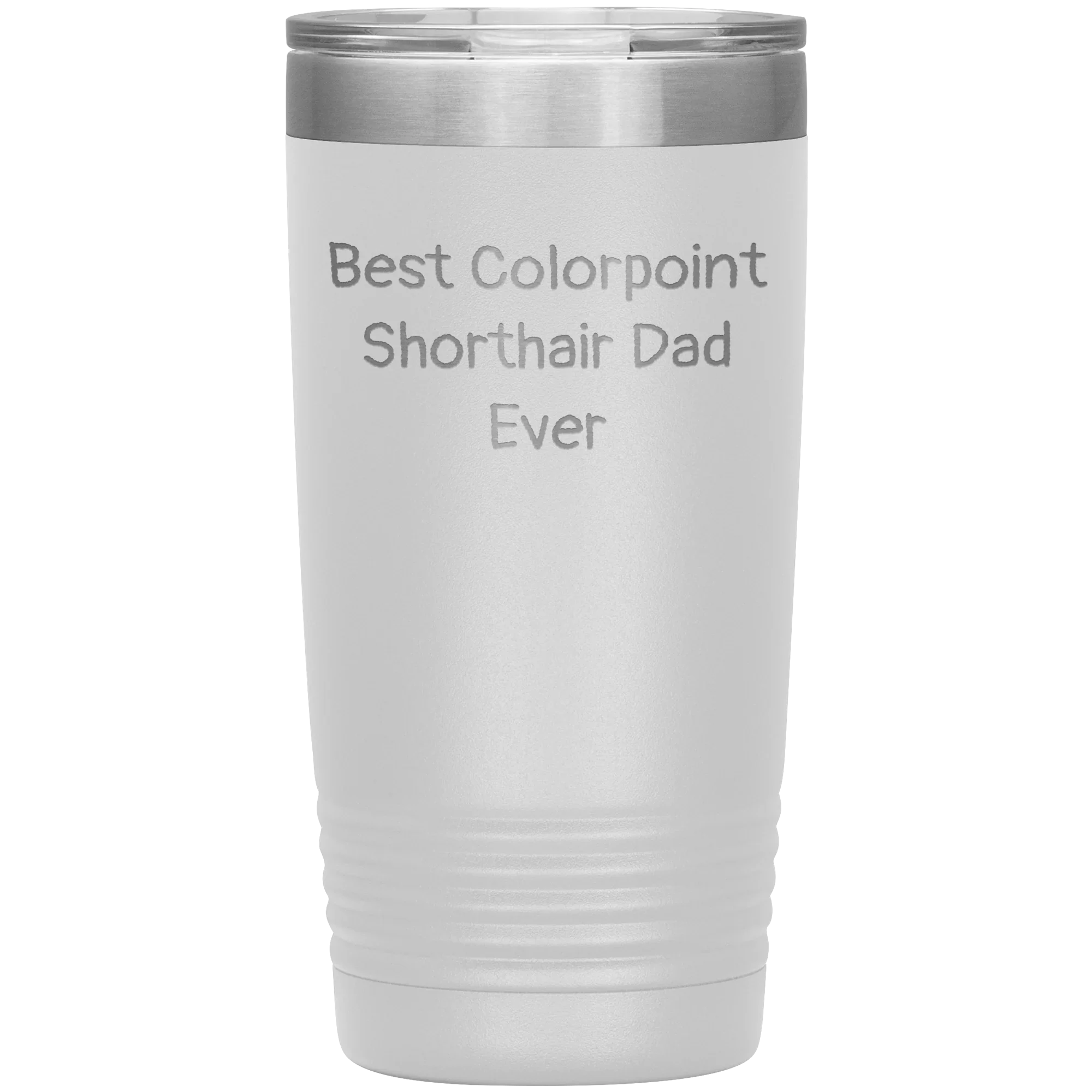 Best Colorpoint Shorthair Dad Ever - 20oz & 30oz Black Stainless Steel Insulated Tumbler - Vacuum Sealed Travel Mug with Lid - Funny Gift for Cat Dads, Pet Lovers