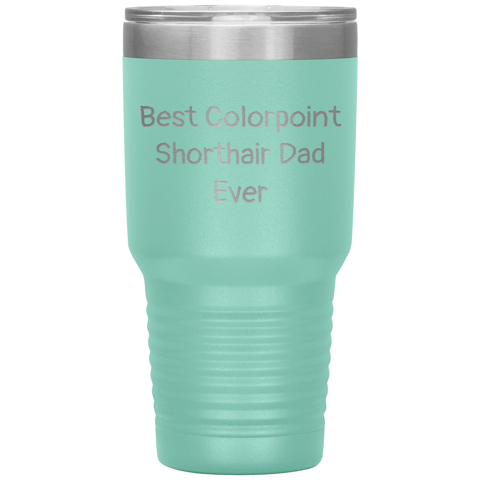 Best Colorpoint Shorthair Dad Ever - 20oz & 30oz Black Stainless Steel Insulated Tumbler - Vacuum Sealed Travel Mug with Lid - Funny Gift for Cat Dads, Pet Lovers,