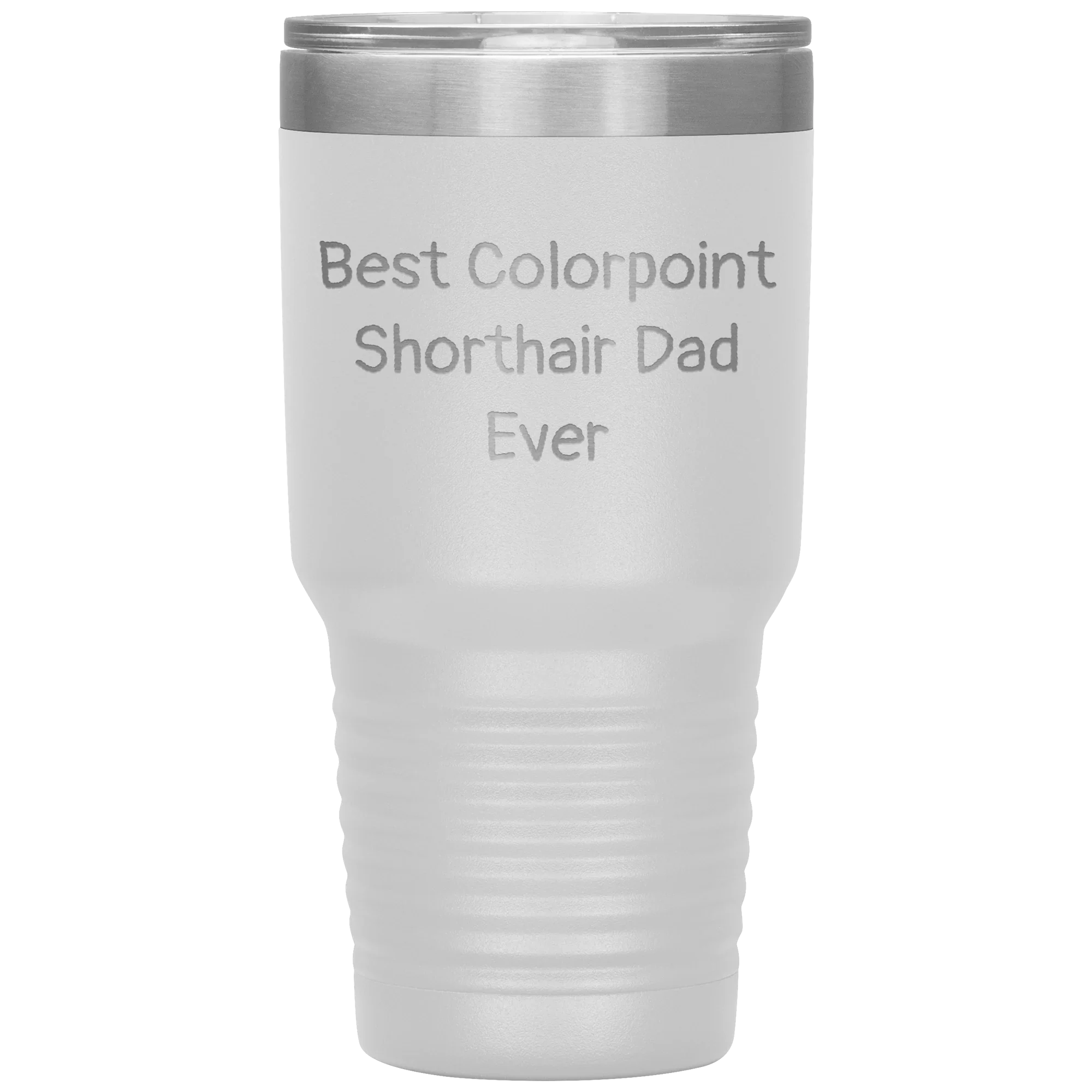 Best Colorpoint Shorthair Dad Ever - 20oz & 30oz Black Stainless Steel Insulated Tumbler - Vacuum Sealed Travel Mug with Lid - Funny Gift for Cat Dads, Pet Lovers,