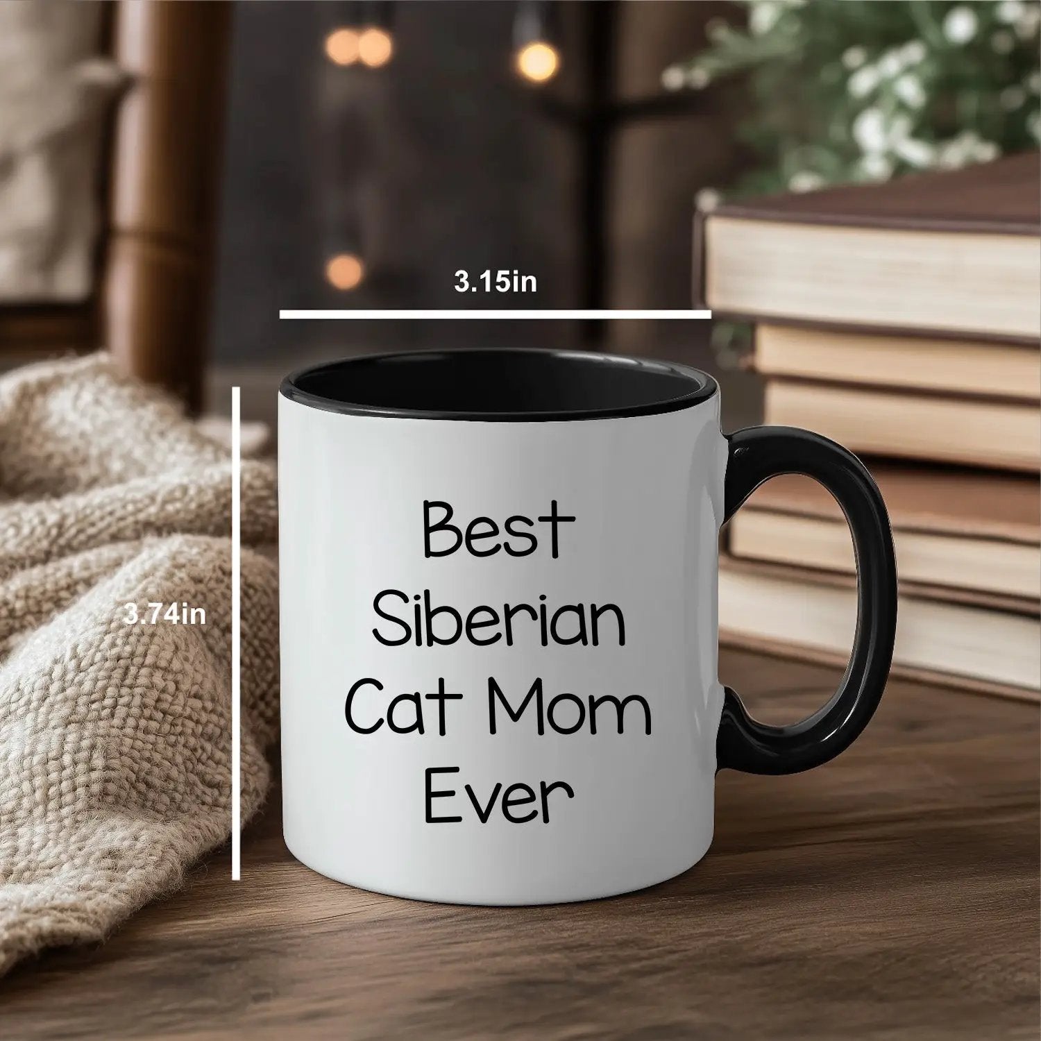 Siberian Cat Best Mom Ever Two Tone Coffee Mug - Mallard Moon
