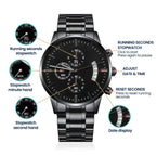 Son - Happy Halloween I Will Always Love You Black Chronograph Watch