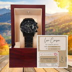 Husband Wedding Day Gift - Coupon Book - Black Chronograph Watch