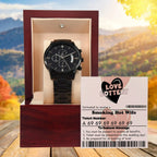 Husband Wedding Day Gift - Jackpot Winner - Black Chronograph Watch