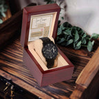 Husband Wedding Day Gift - Coupon Book - Black Chronograph Watch