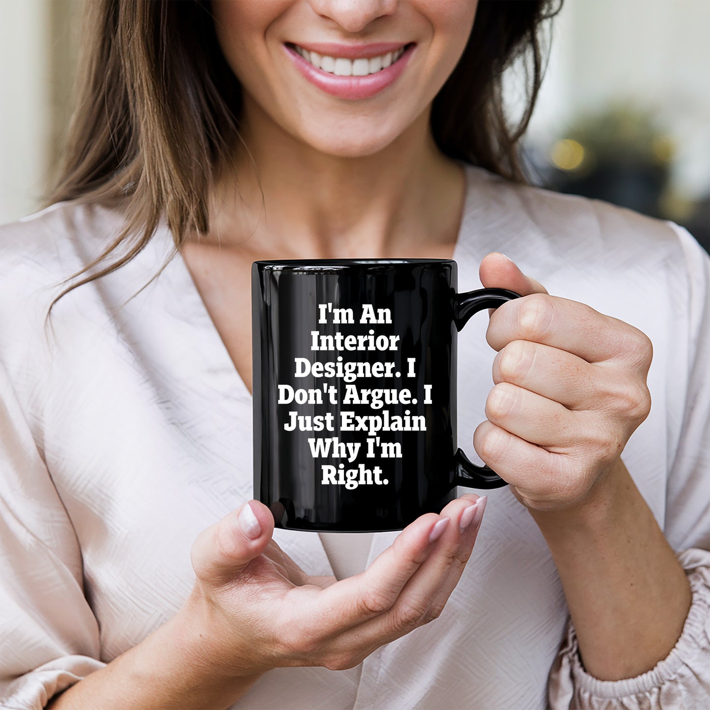 Funny Interior Designer Quotes Black Coffee Mugs Gifts from Friends and Family for Interior Designers Christmas Unique