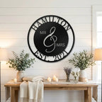 Personalized Mr and Mrs Metal Wall Art Sign with Family Name and Established Date – Custom Wedding Gift, Anniversary Name Sign, Last Name Wall Decor
