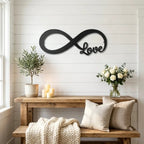 Infinity Love Metal Wall Art – Romantic Minimalist Decor – Wedding & Anniversary Gift
