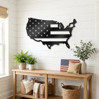 USA Flag Map Metal Wall Art – A Modern Symbol of American Pride