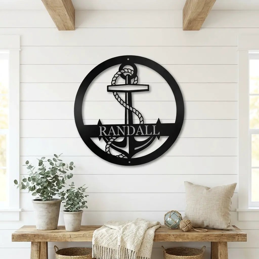 Personalized Anchor Name Metal Art – Your Name, Your Anchor
