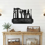 Personalized Tool Metal Wall Art – Mechanic Garage Decor – Workshop Wall Art – Gift for Dad