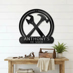 Personalized Workshop Metal Sign, Custom Garage Sign, He Shed Sign,