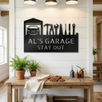 Garage Personalized Metal Sign, Custom Mechanic Wall Art, Car Enthusiast Decor, Automotive Shop Sign