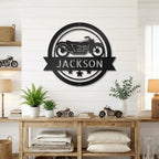 Personalized Motorcycle Metal Sign – Custom Biker Name Sign – Garage Wall Decor
