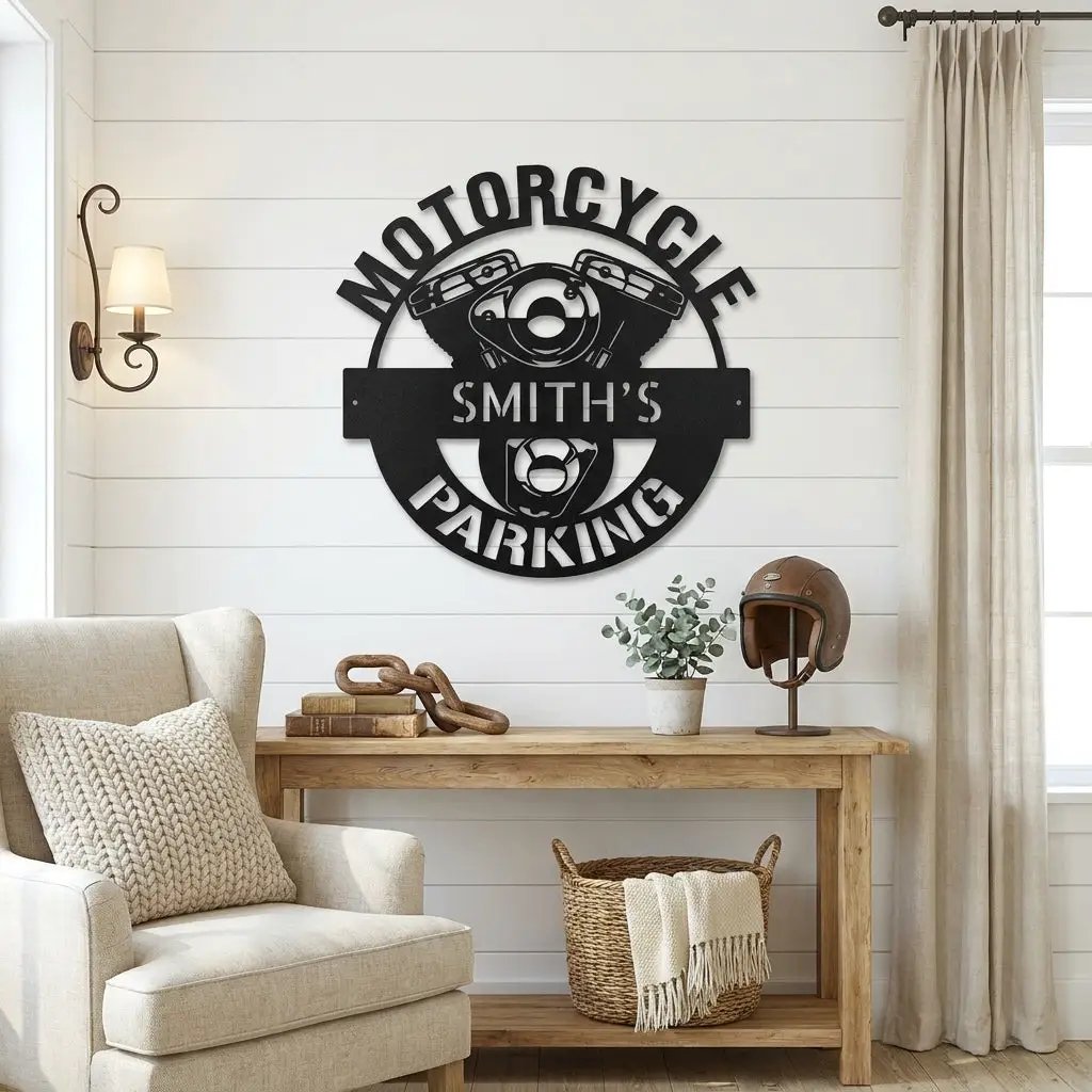 Personalized Motorcycle Metal Sign, Custom Biker Wall Art, Motorcycle Garage Decor