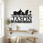 Motorcycle Memorial Metal Sign, Personalized In Loving Memory Sign, Custom Biker Memorial, Motorcycle Loss Gift
