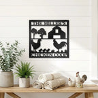 Personalized Chicken Coop Metal Sign – Custom Farm Sign – Backyard Chicken Decor – Farmhouse Wall Art