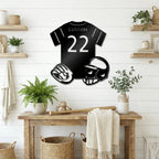 Baseball Gear Custom Name and Jersey Number Metal Wall Sign