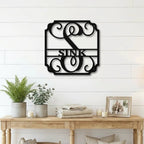 Personalized Monogram Metal Wall Sign: A Statement of Elegance & Identity