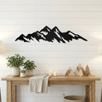 Mountain Ridge Indoor Outdoor Steel Wall Sign Art