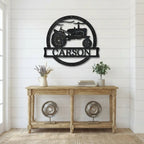Personalized Tractor Metal Wall Art | Custom Farm Name Sign | Farmer Metal Sign | Rustic Farmhouse Decor | Country Wall Art | Made in USA