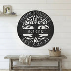 Personalized Tree of Life Metal Wall Art | Custom Family Name & Established Date Sign