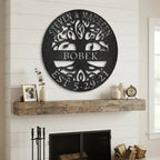 Personalized Tree of Life Metal Wall Art | Custom Family Name & Established Date Sign