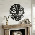 Personalized Tree of Life Metal Wall Art | Custom Family Name & Established Date Sign