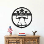 Custom Liberty Bell Metal Wall Art Patriotic Decor Made in USA Steel Sign Indoor Outdoor Americana Wall Hanging