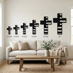 American Flag Cross Metal Wall Art – Patriotic Christian Cross Decor – USA Flag Faith Steel Sign – Veteran Tribute Wall Decor